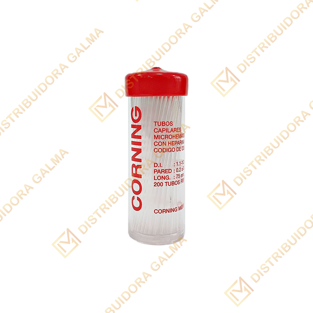 TUBO CAPILAR C/HEPARINA ROJO (CORNING)